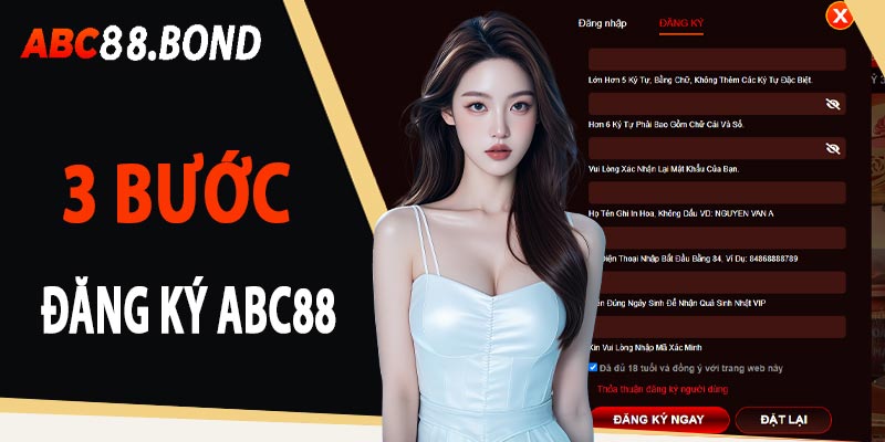 Đăng ký ABC88 siêu nhanh với 3 bước đơn giản cho người mới